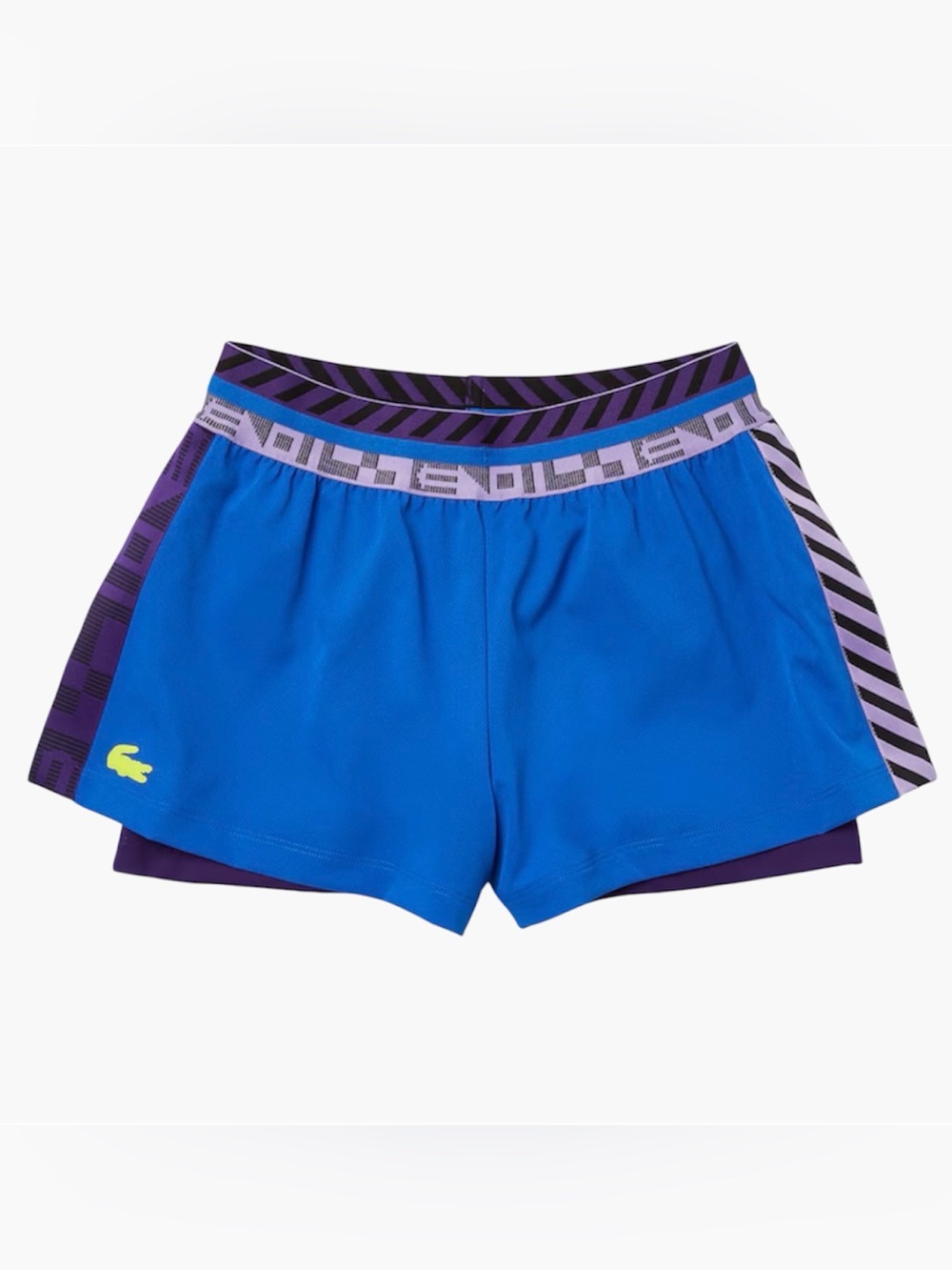 Lacoste Women's SPORT Built-In Short Blue Athletic Tennis Shorts Size 42 US XL